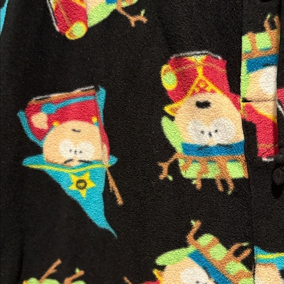 Southpark Men's Pajama Pants. Flannel. Black.  Size XL - Picture 2 of 11
